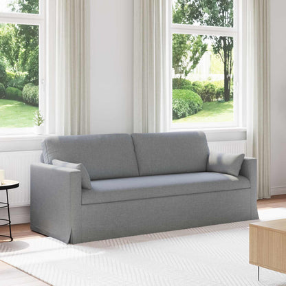 Divano Grigio chiaro 198 x 78 x 80 cm Tessuto
