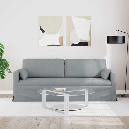 Divano Grigio chiaro 198 x 78 x 80 cm Tessuto