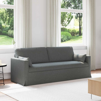 Divano Grigio scuro 198 x 78 x 80 cm Tessuto