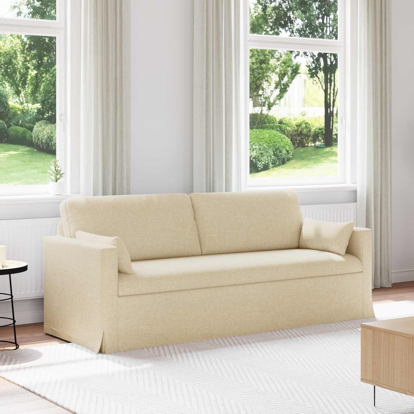 Divano Crema 198 x 78 x 80 cm Tessuto
