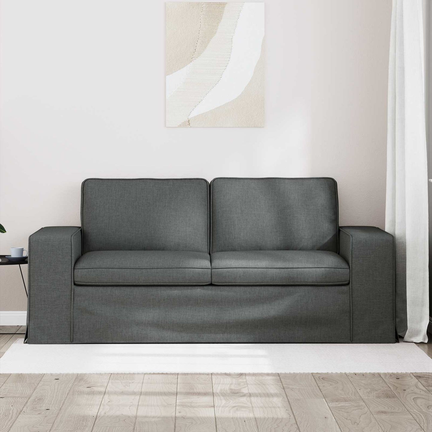 Divano Grigio scuro 182 x 80 x 82 cm Tessuto