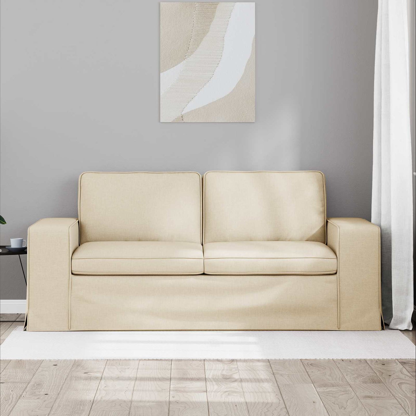 Divano Crema 182 x 80 x 82 cm Tessuto