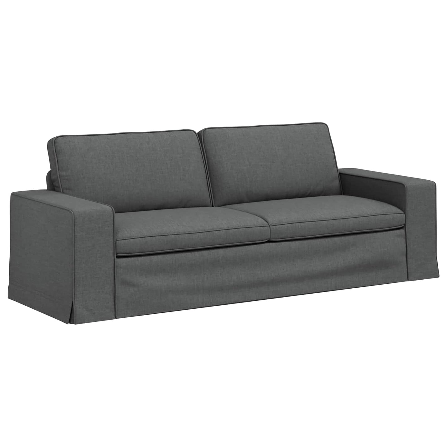 Divano Grigio scuro 222 x 80 x 82 cm Tessuto