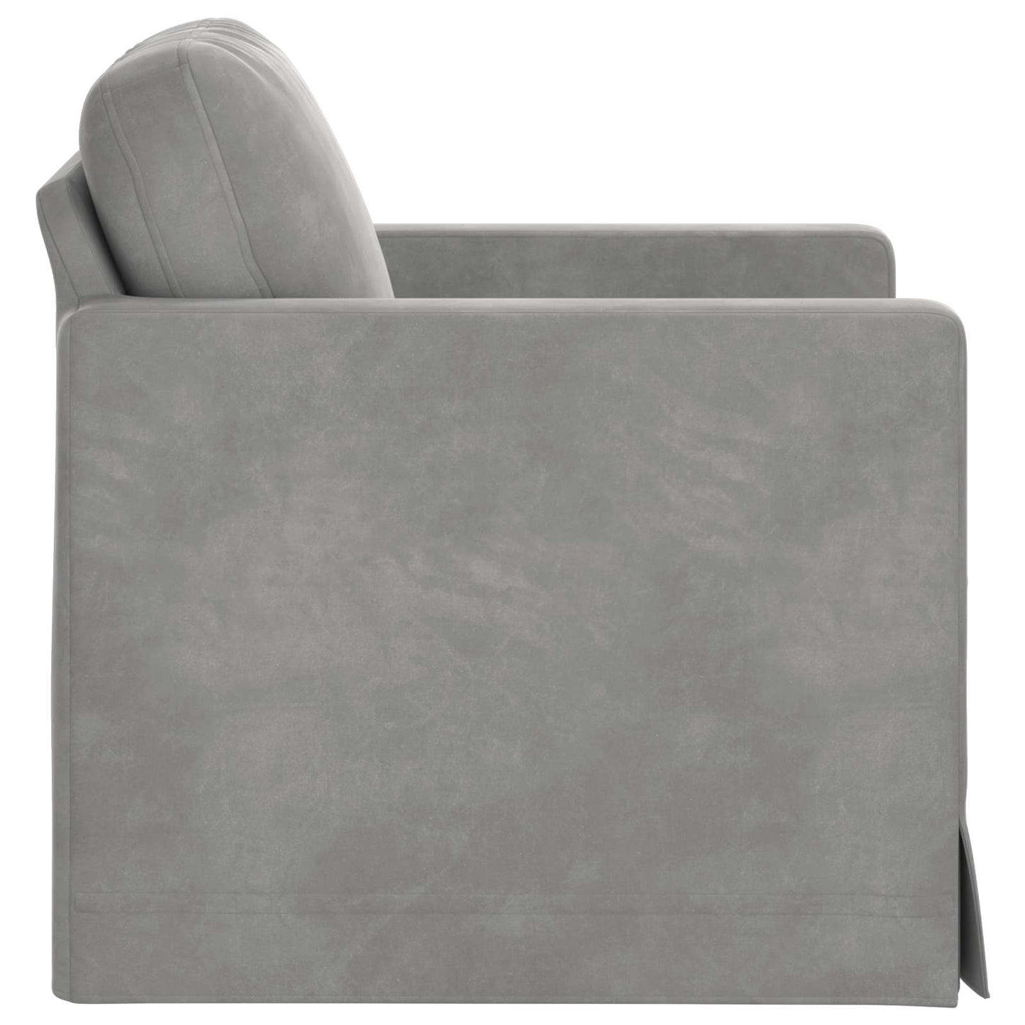 Divano Grigio chiaro 78 x 78 x 80 cm Velluto
