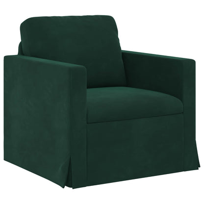 Divano Verde Scuro 78 x 78 x 80 cm Velluto