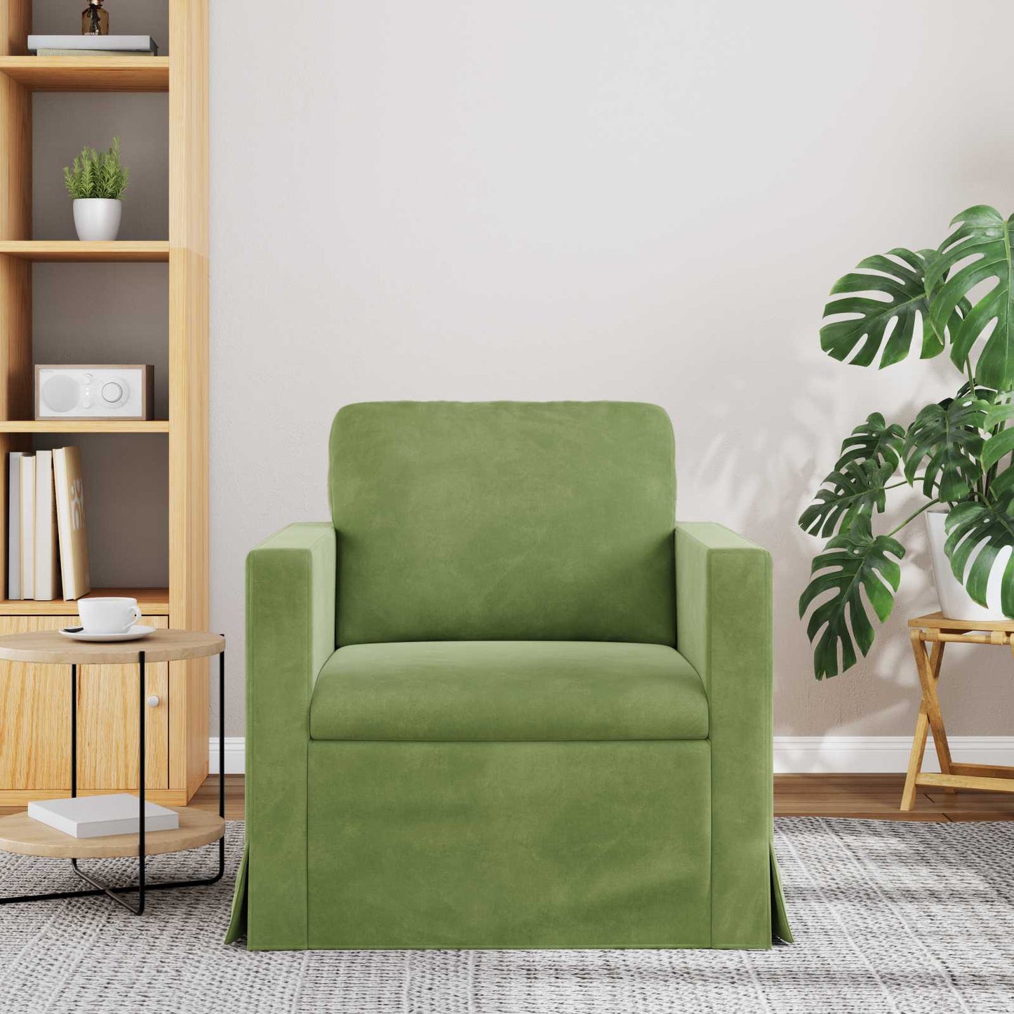 Divano Verde chiaro 78 x 78 x 80 cm Velluto
