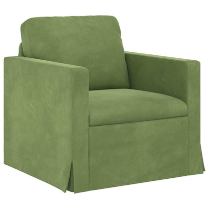 Divano Verde chiaro 78 x 78 x 80 cm Velluto