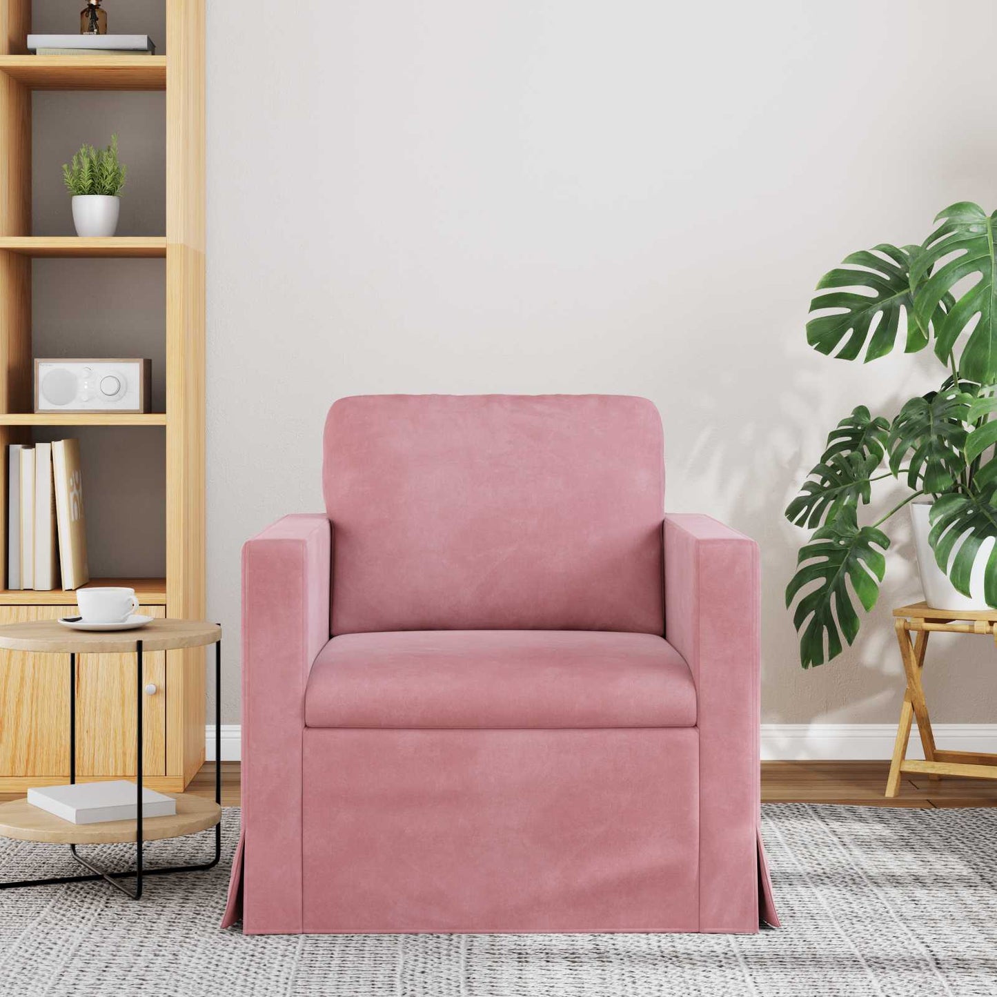 Divano Rosa 78 x 78 x 80 cm Velluto