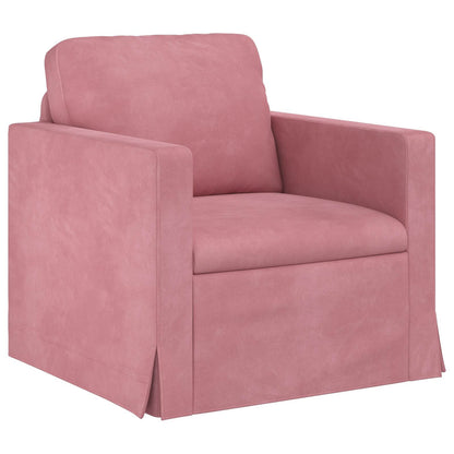 Divano Rosa 78 x 78 x 80 cm Velluto