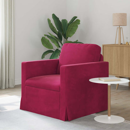 Divano Rosso Vino 78 x 78 x 80 cm Velluto