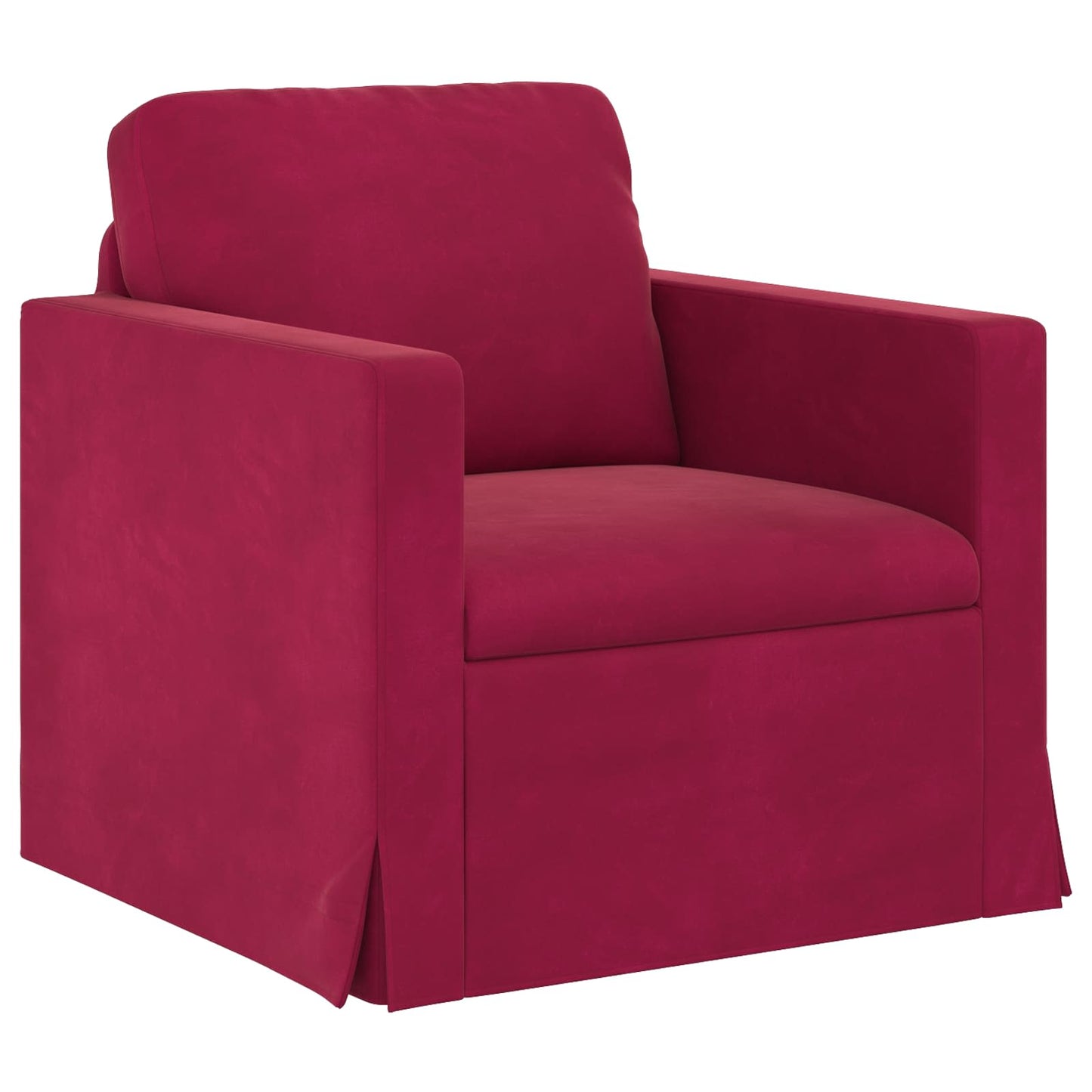 Divano Rosso Vino 78 x 78 x 80 cm Velluto