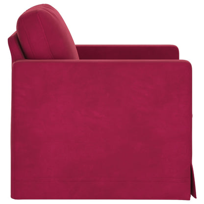 Divano Rosso Vino 78 x 78 x 80 cm Velluto