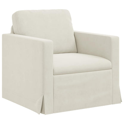 Divano Crema 78 x 78 x 80 cm Velluto