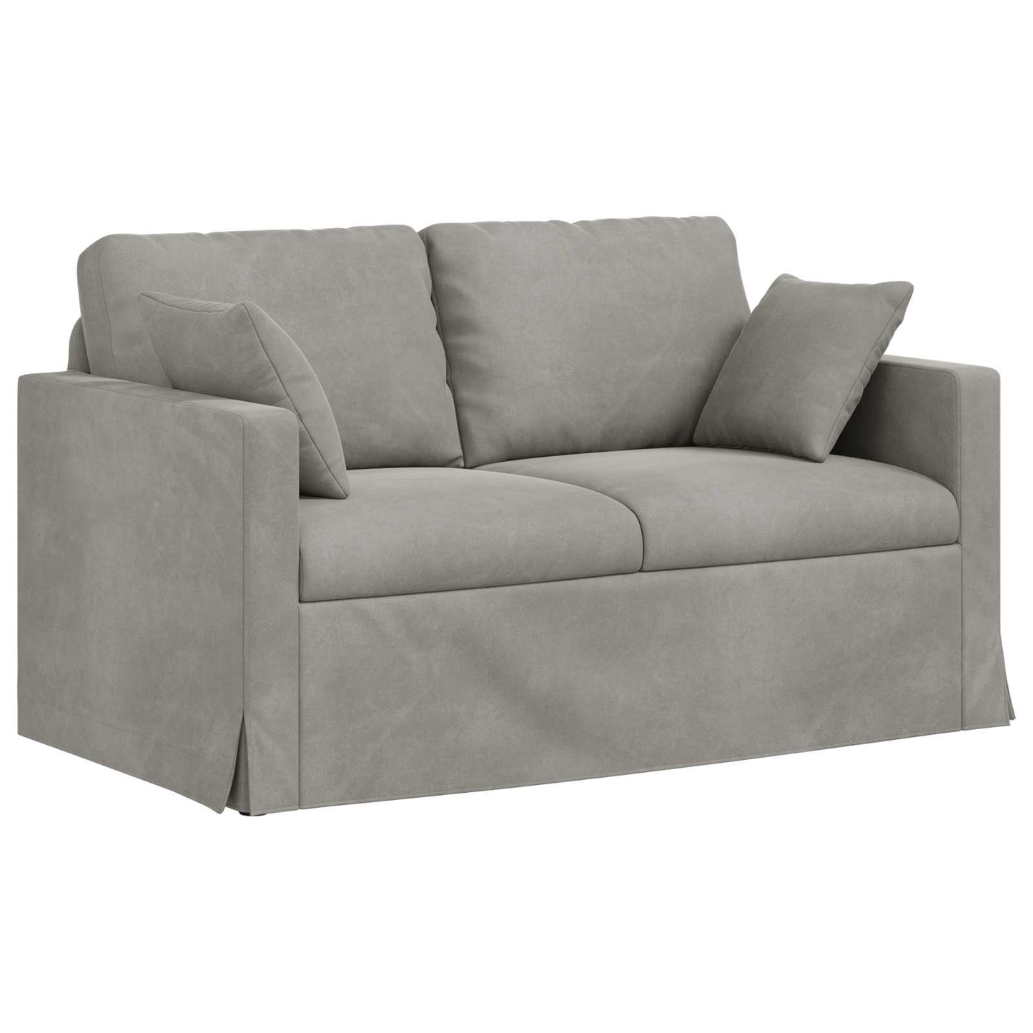 Divano Grigio chiaro 138 x 78 x 80 cm Velluto
