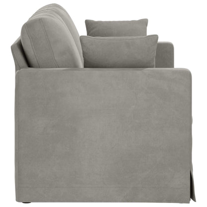 Divano Grigio chiaro 138 x 78 x 80 cm Velluto