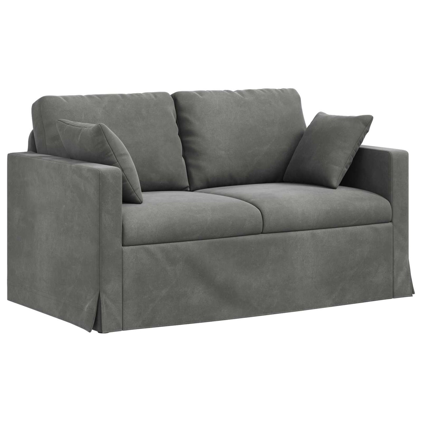 Divano Grigio scuro 138 x 78 x 80 cm Velluto