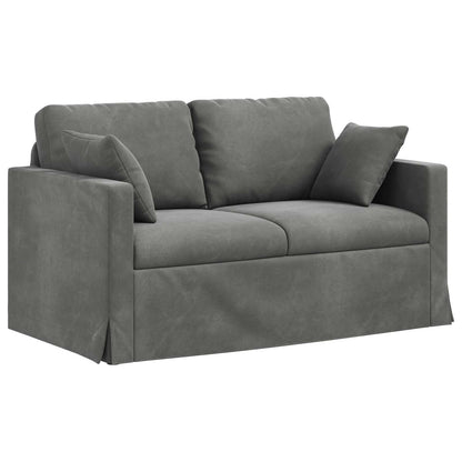 Divano Grigio scuro 138 x 78 x 80 cm Velluto