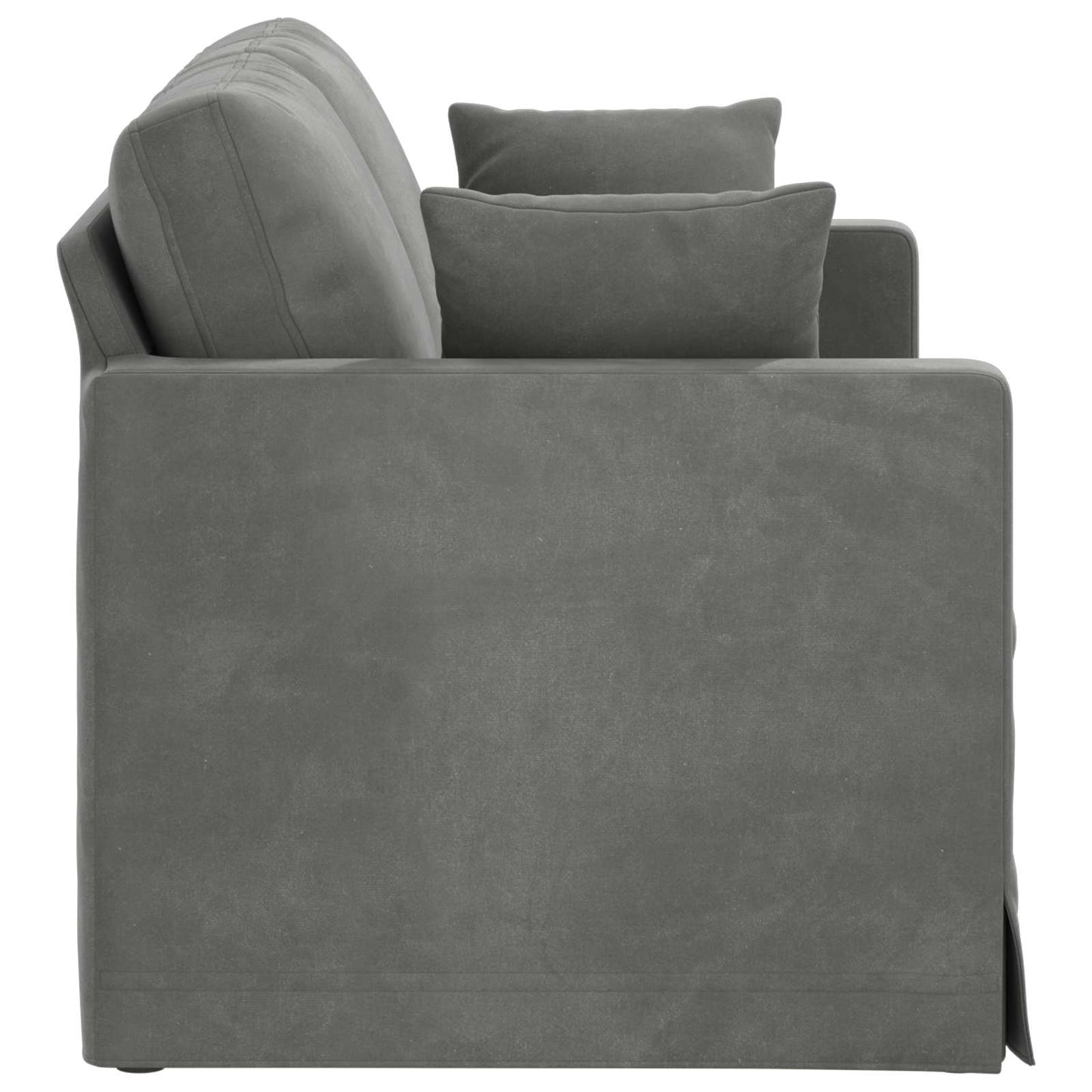 Divano Grigio scuro 138 x 78 x 80 cm Velluto