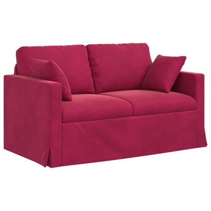 Divano Rosso Vino 138 x 78 x 80 cm Velluto