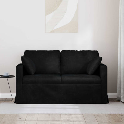 Divano Nero 138 x 78 x 80 cm Velluto