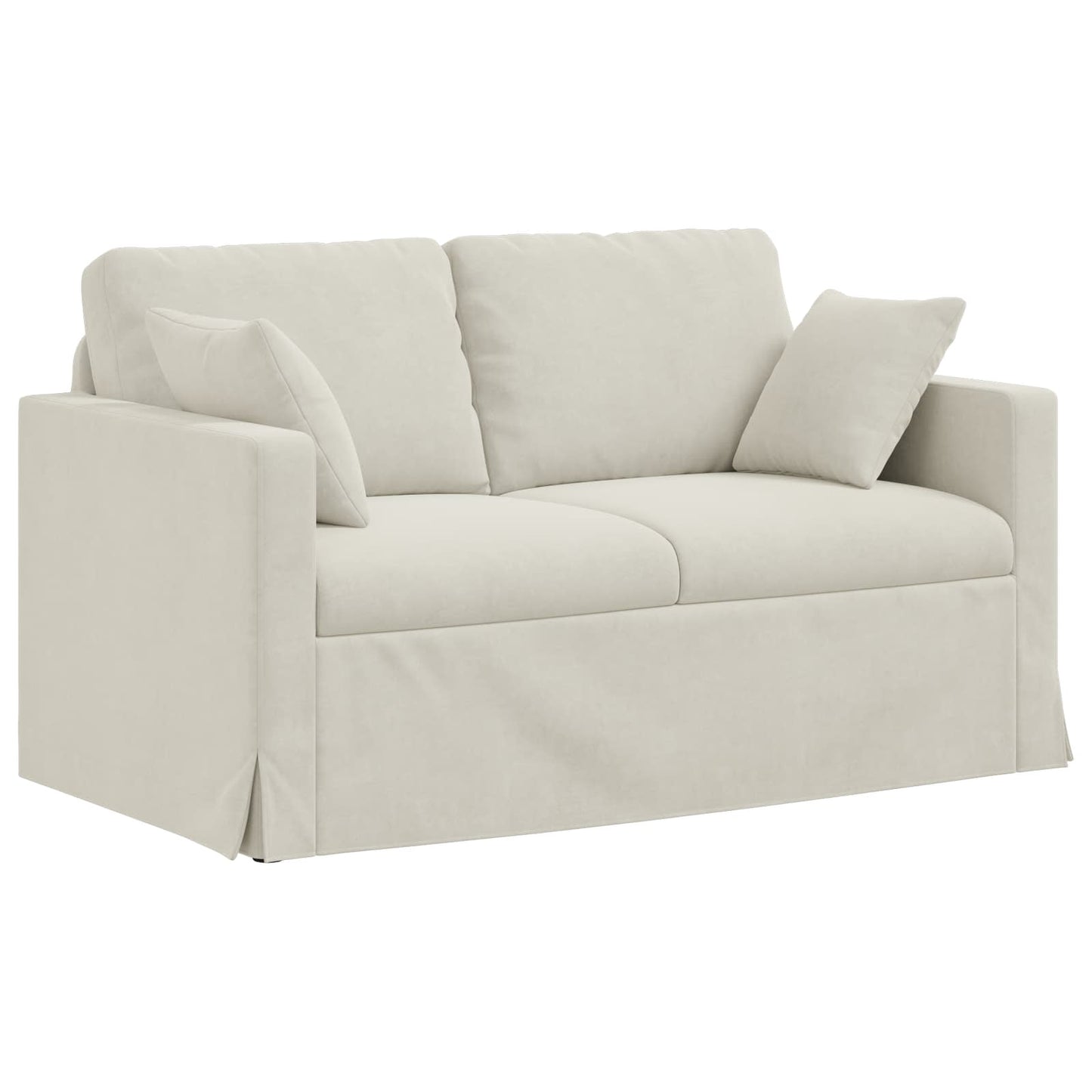 Divano Crema 138 x 78 x 80 cm Velluto