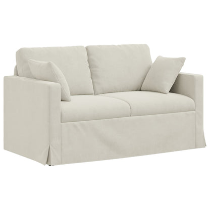 Divano Crema 138 x 78 x 80 cm Velluto