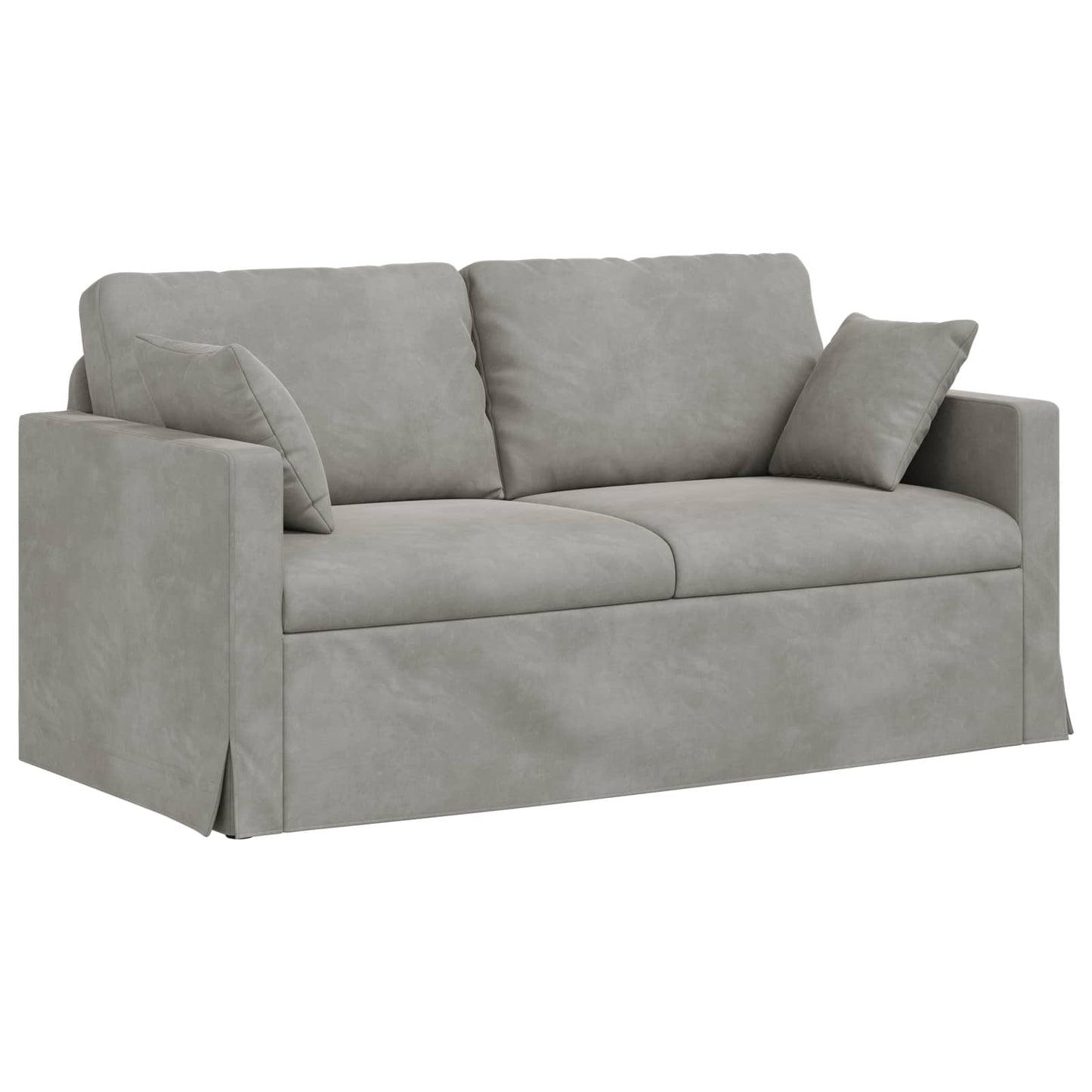 Divano Grigio chiaro 158 x 78 x 80 cm Velluto