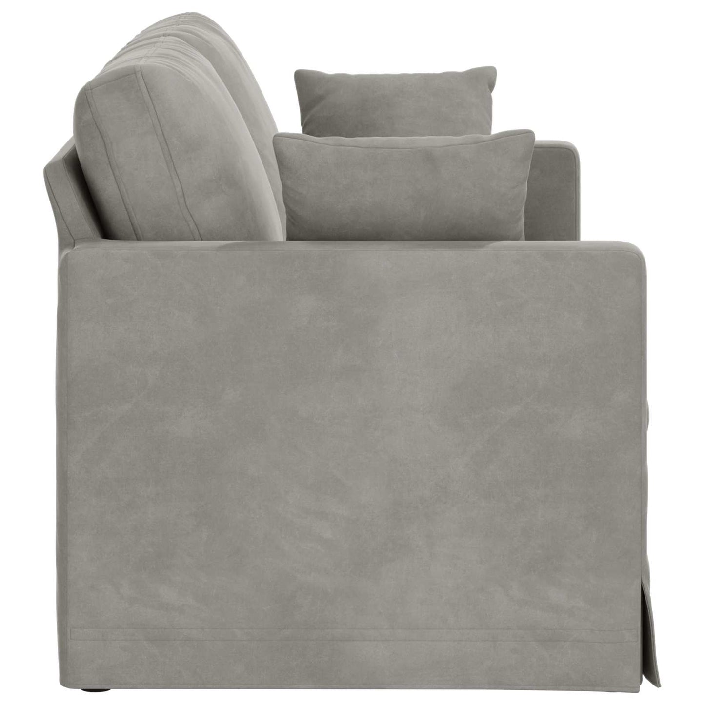 Divano Grigio chiaro 158 x 78 x 80 cm Velluto