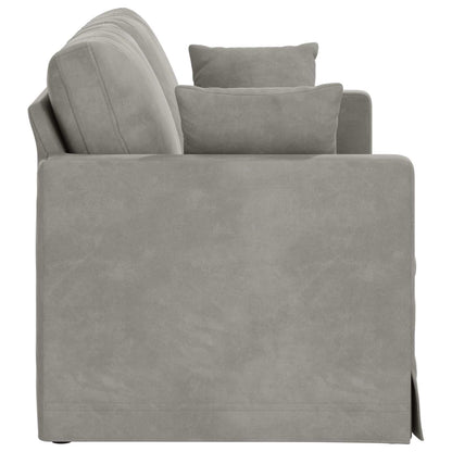 Divano Grigio chiaro 158 x 78 x 80 cm Velluto