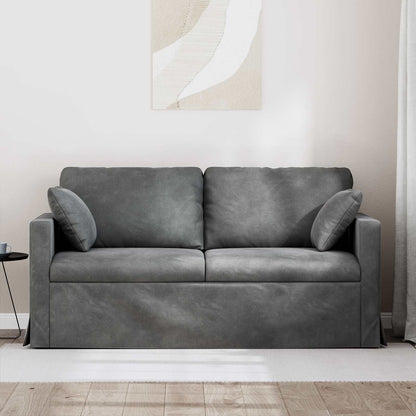 Divano Grigio scuro 158 x 78 x 80 cm Velluto