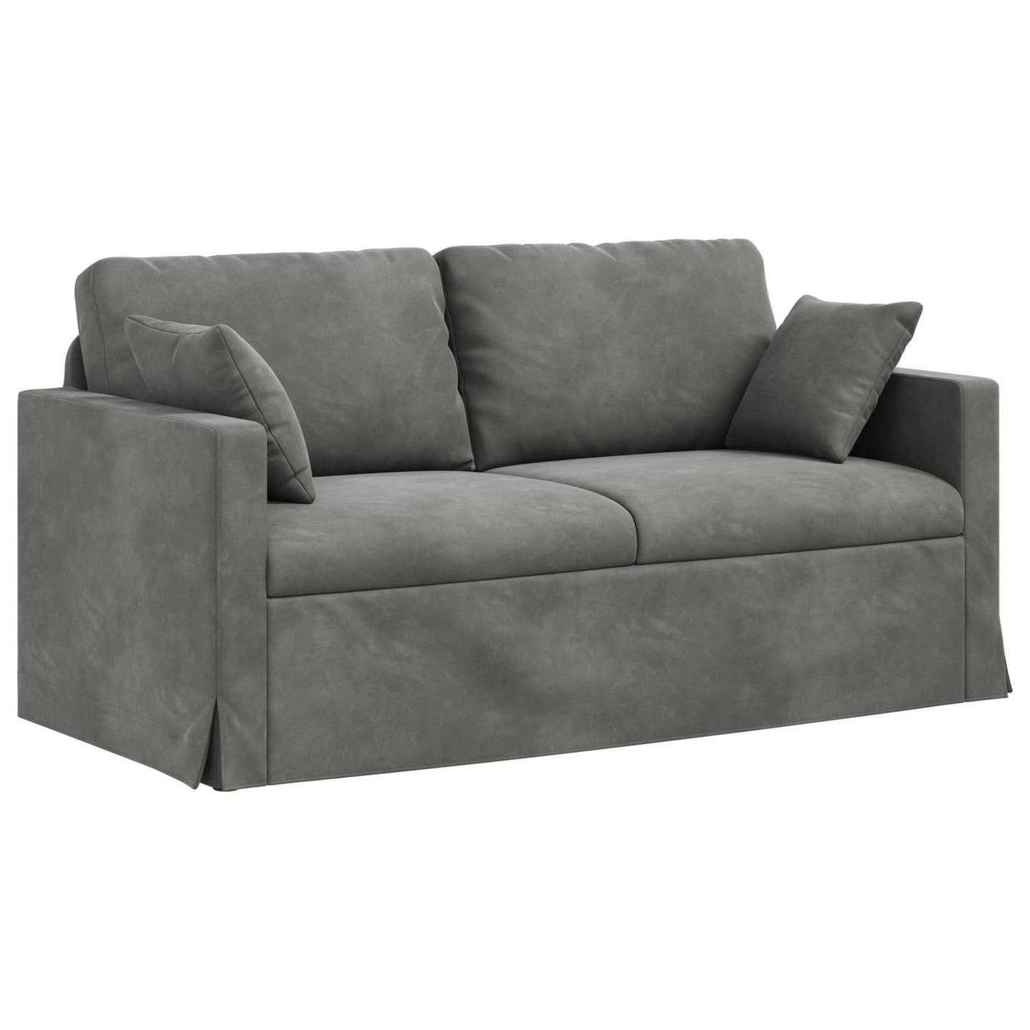 Divano Grigio scuro 158 x 78 x 80 cm Velluto