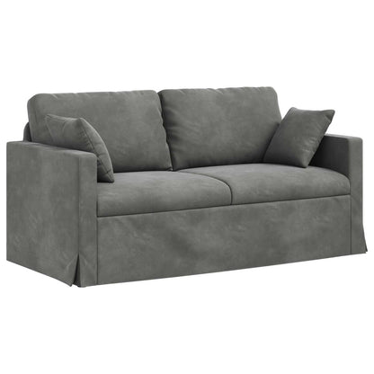 Divano Grigio scuro 158 x 78 x 80 cm Velluto