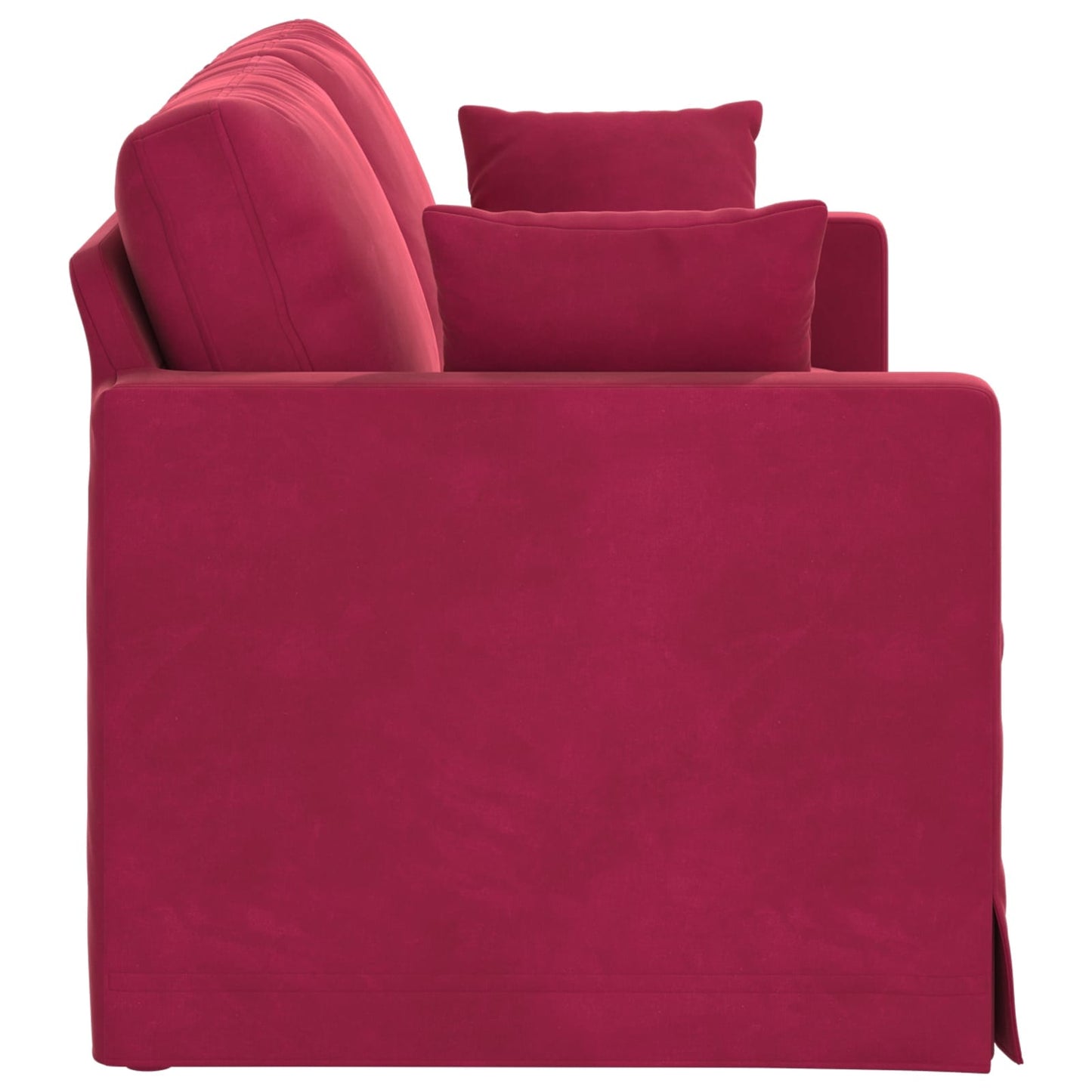Divano Rosso Vino 158 x 78 x 80 cm Velluto