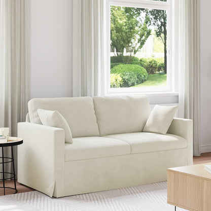 Divano Crema 158 x 78 x 80 cm Velluto