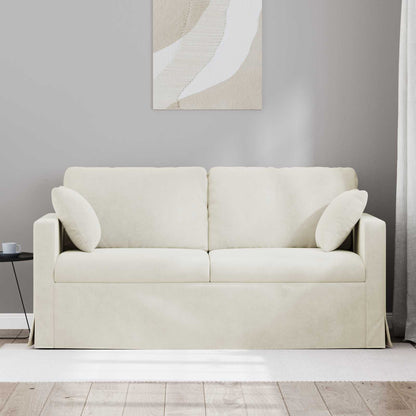 Divano Crema 158 x 78 x 80 cm Velluto