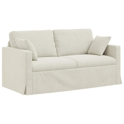 Divano Crema 158 x 78 x 80 cm Velluto