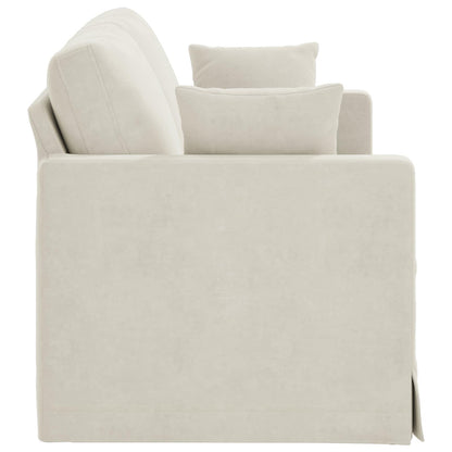 Divano Crema 158 x 78 x 80 cm Velluto