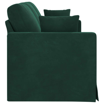 Divano Verde Scuro 198 x 78 x 80 cm Velluto