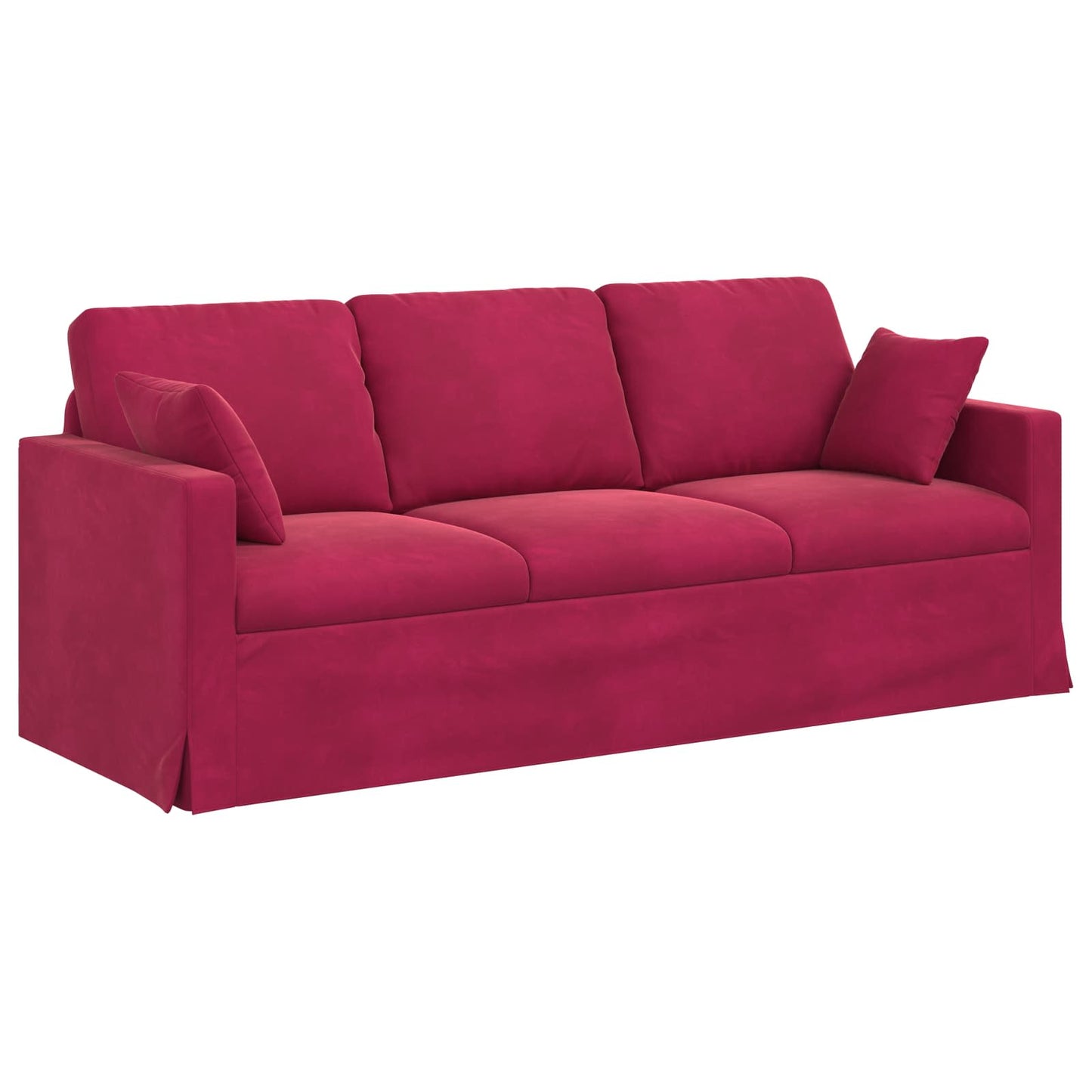 Divano Rosso Vino 198 x 78 x 80 cm Velluto