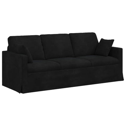 Divano Nero 198 x 78 x 80 cm Velluto