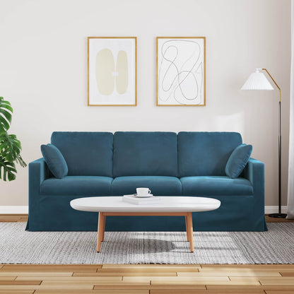 Divano Blu 198 x 78 x 80 cm Velluto