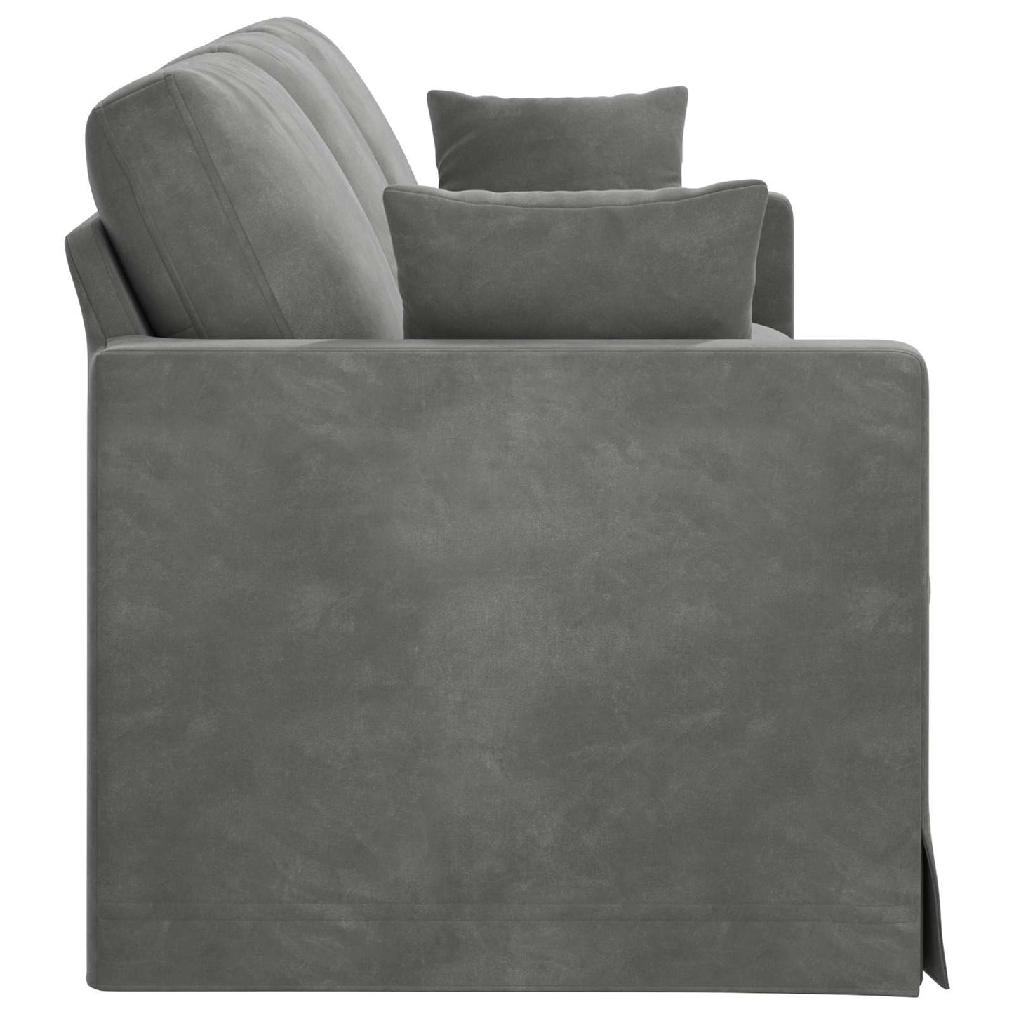 Divano Grigio scuro 228 x 78 x 80 cm Velluto