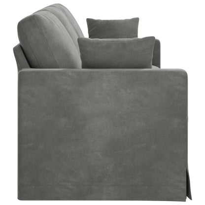 Divano Grigio scuro 228 x 78 x 80 cm Velluto