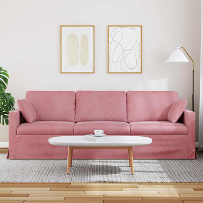 Divano Rosa 228 x 78 x 80 cm Velluto