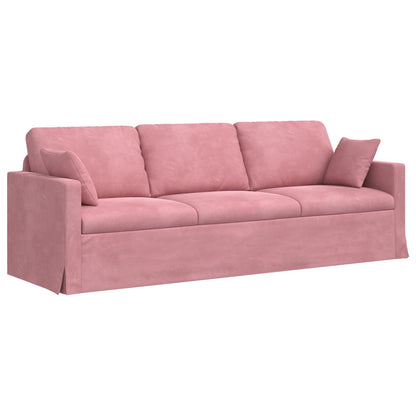 Divano Rosa 228 x 78 x 80 cm Velluto