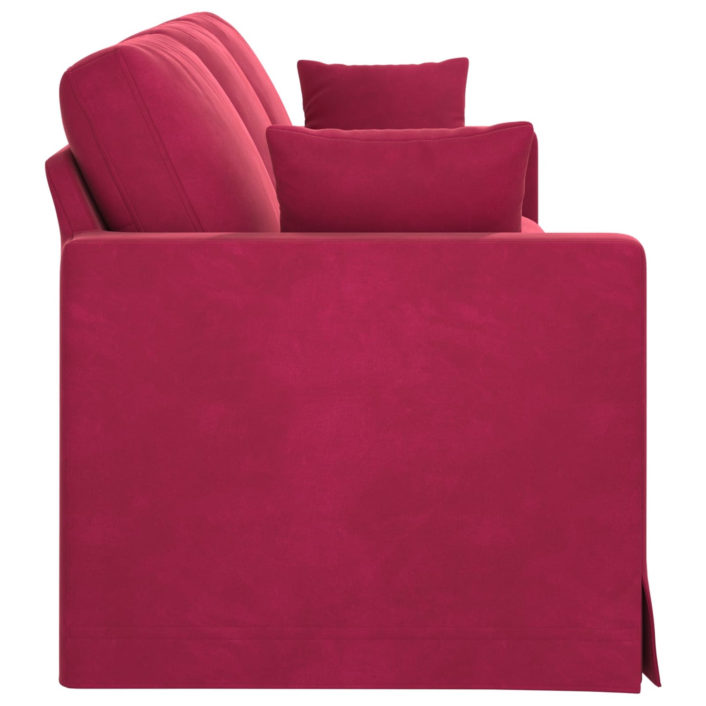 Divano Rosso Vino 228 x 78 x 80 cm Velluto