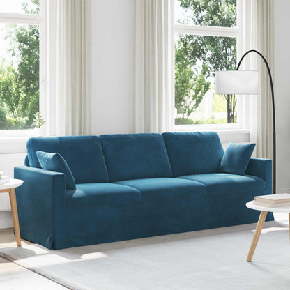 Divano Blu 228 x 78 x 80 cm Velluto