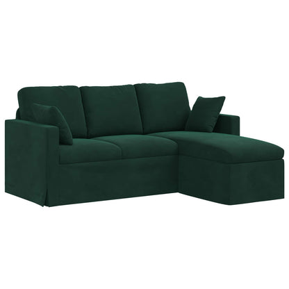 Divano Verde Scuro 198 x 134 x 80 cm Velluto