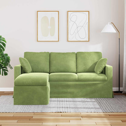 Divano Verde chiaro 198 x 134 x 80 cm Velluto