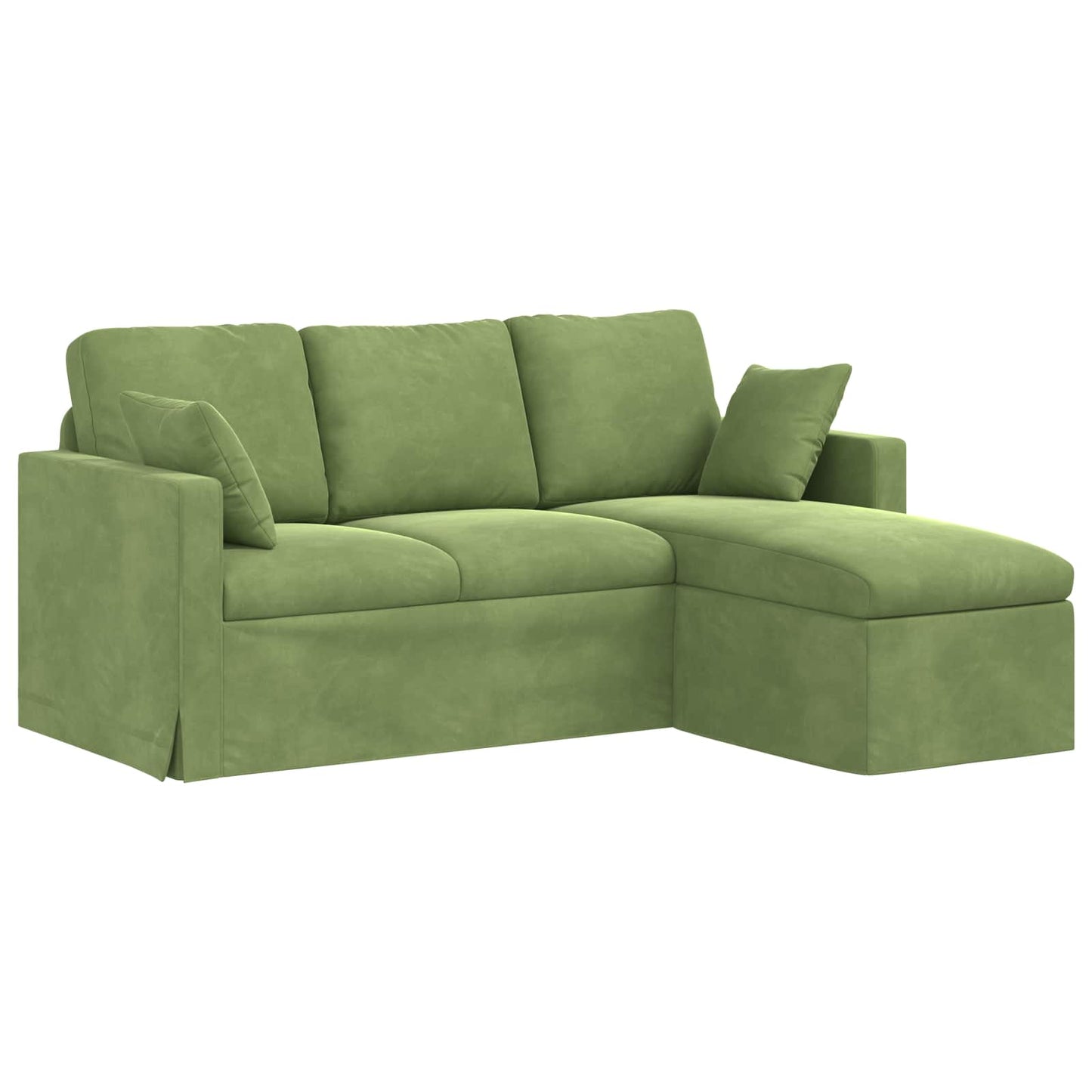 Divano Verde chiaro 198 x 134 x 80 cm Velluto